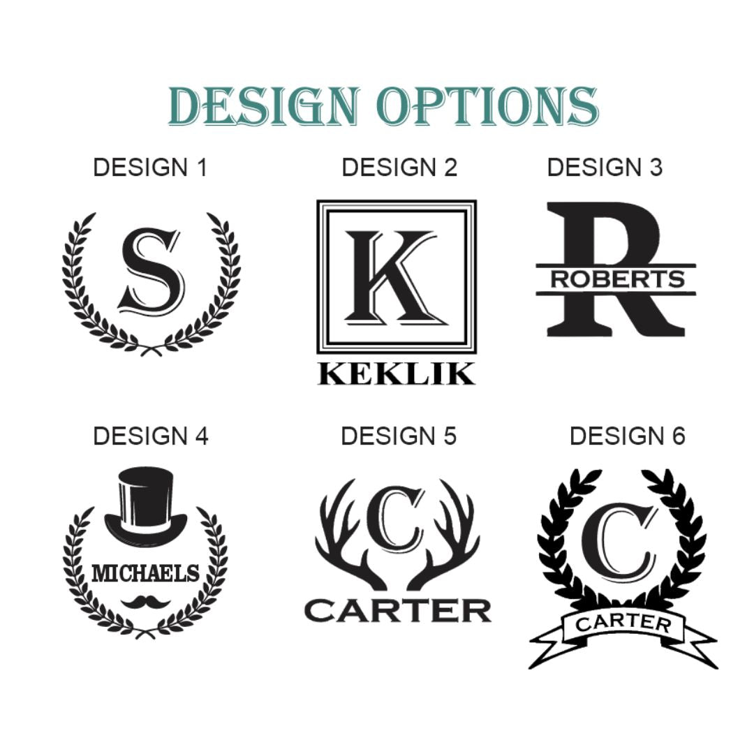 Premium Personalized Whiskey Decanter Set