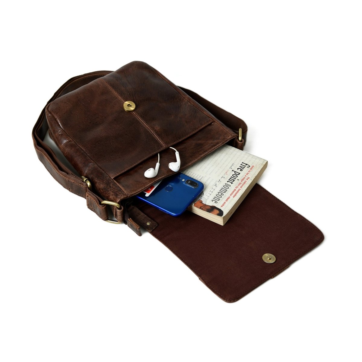 Unique Personalized Cocoa Classic Messenger Bag Customized Gifts for Men by Groovy Guy