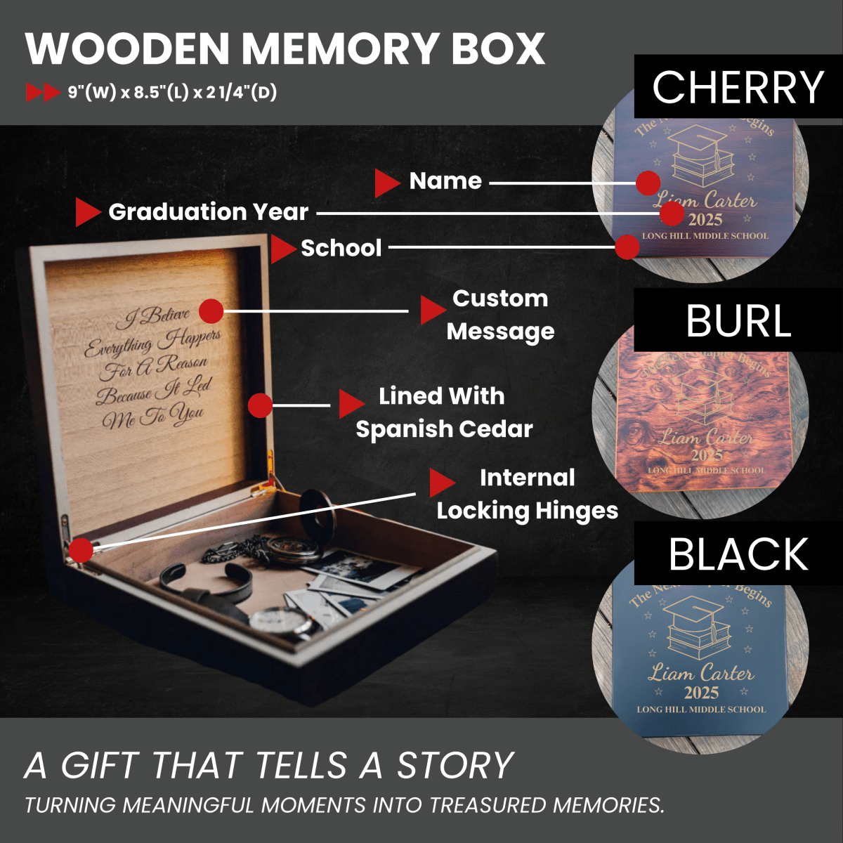 Unique Personalized Next Chapter Keepsake Box Customized Gifts for Men by Groovy Guy