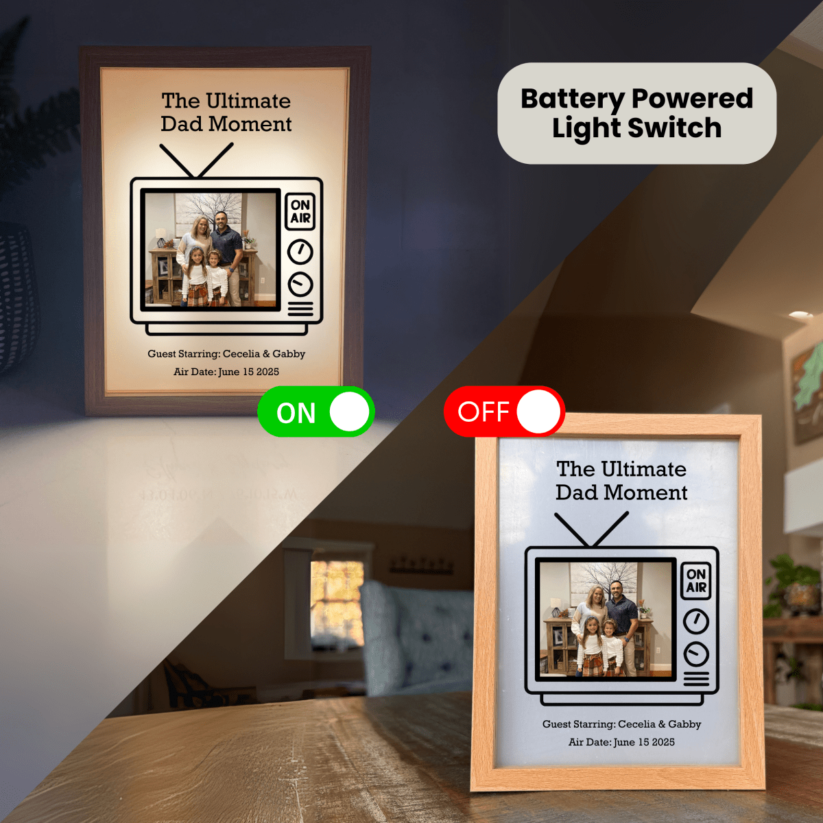 Unique Personalized Dad's Prime Time Moments Frame Customized Gifts for Men by Groovy Guy