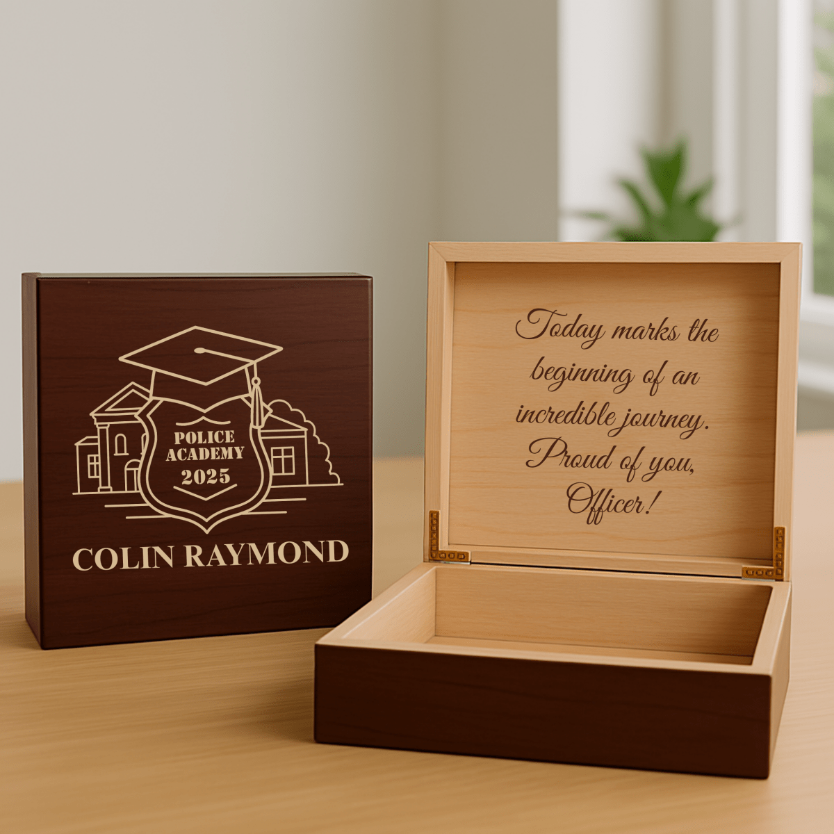 Police Academy Graduation Box – Custom Keepsake for Men