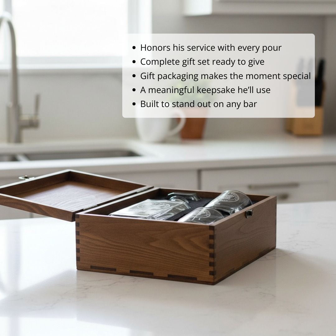 Military Whiskey Decanter Set