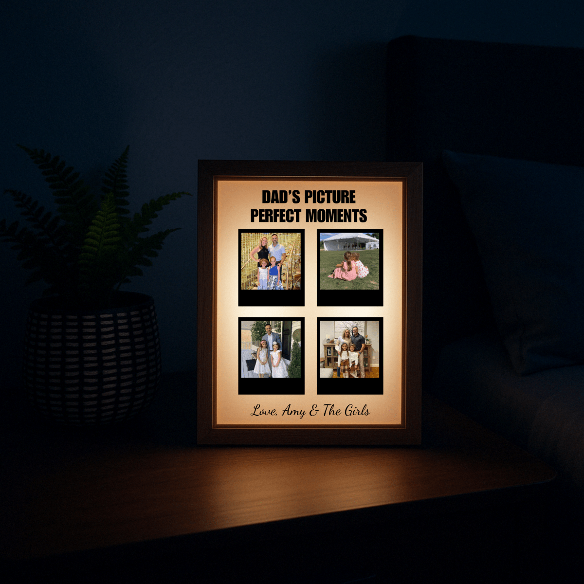 Unique Personalized Dad's Picture Perfect Memories Frame Customized Gifts for Men by Groovy Guy