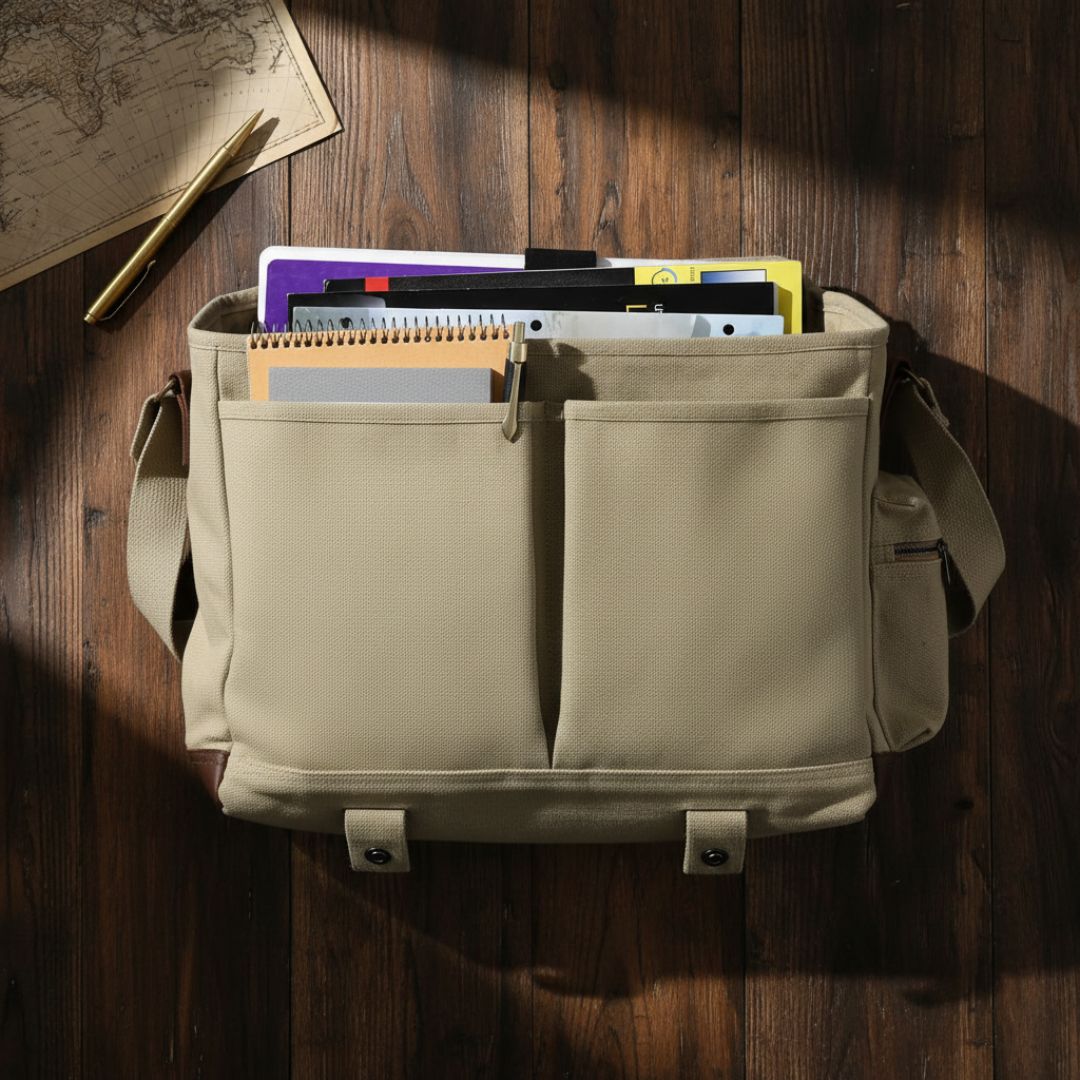 Timeless Traveler Canvas Messenger Bag