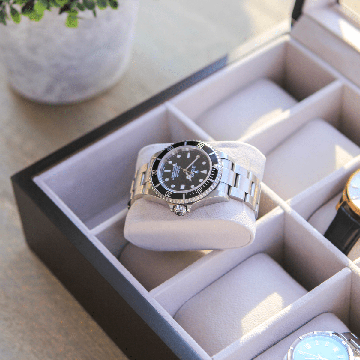 Unique Personalized Solid Wood Watch Box - 12 Slot Customized watch box Gifts for Men by Groovy Guy