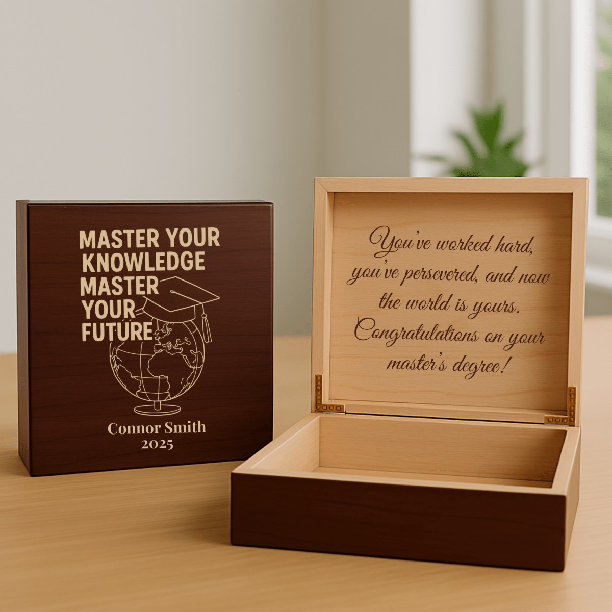 Master Your Mind Keepsake Box – Personalized Graduation Gift for Master’s Degree