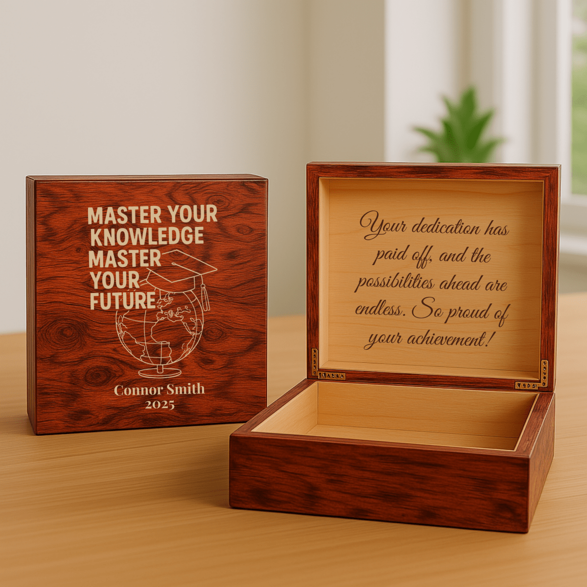 Unique Personalized Master Your Mind Keepsake Box Customized Gifts for Men by Groovy Guy