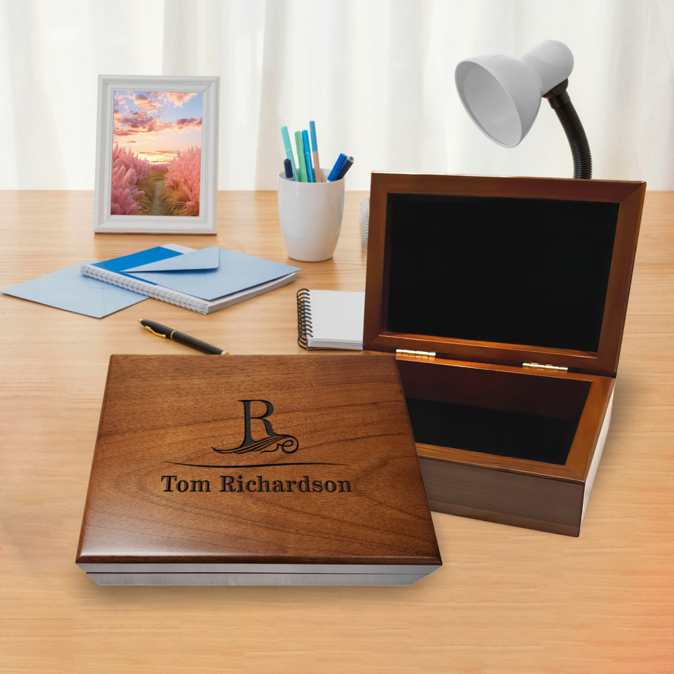 Personalized Walnut Gift Box