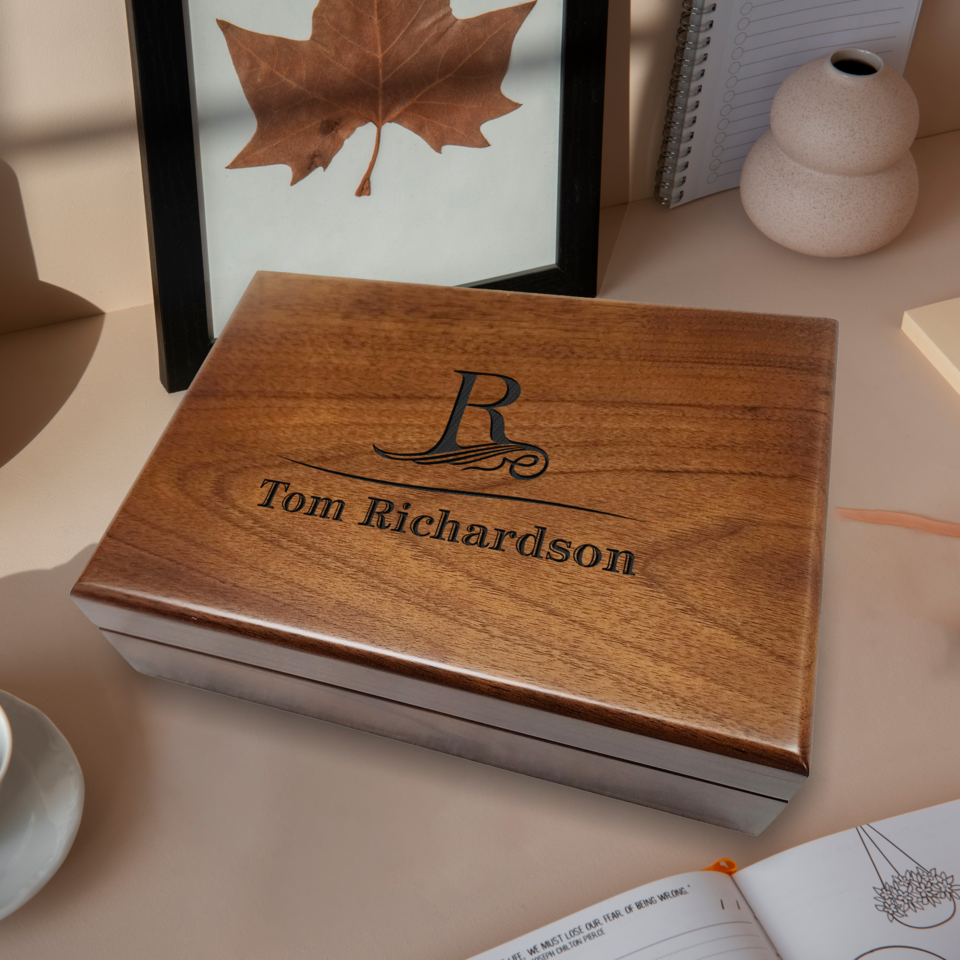 Personalized Walnut Gift Box