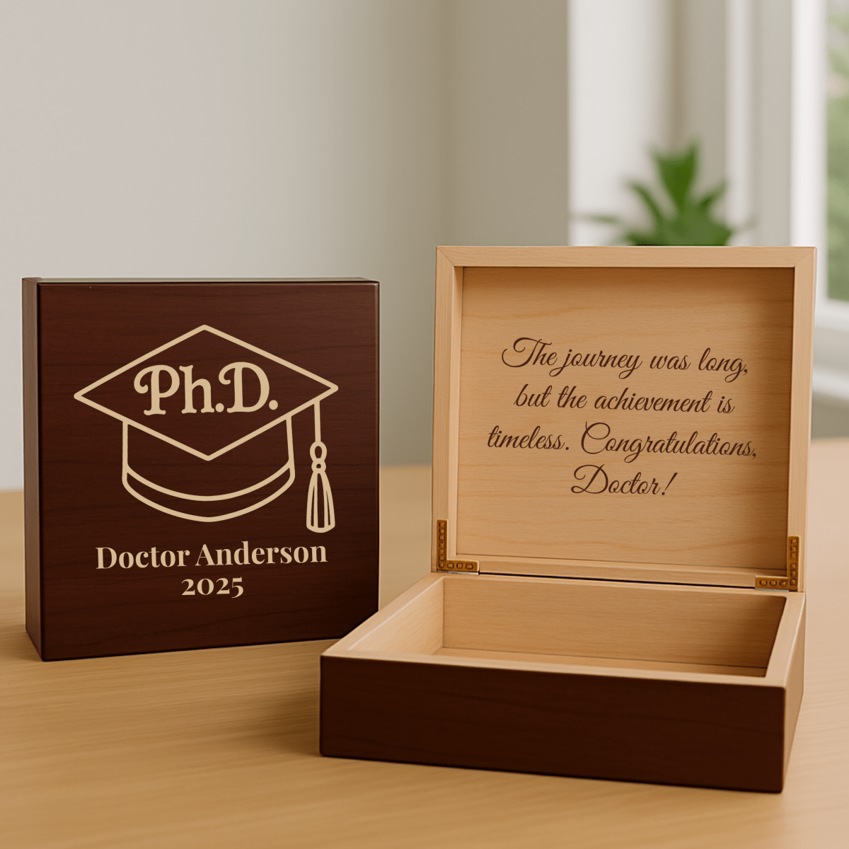 The PhD Milestone Box – Personalized Keepsake Box for PhD Graduation