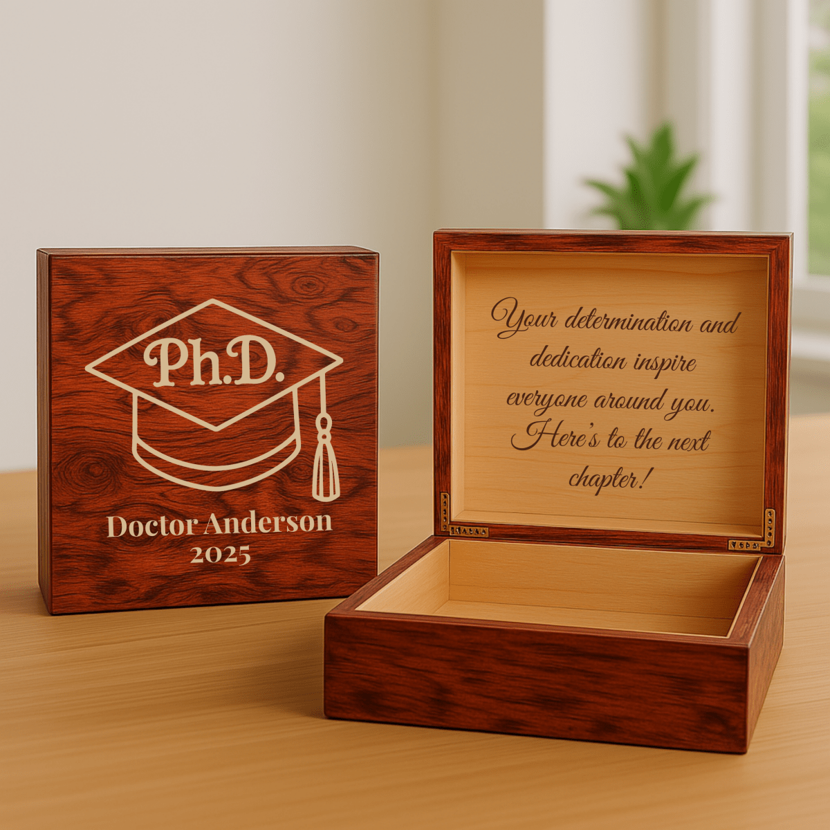 Unique Personalized The PhD Milestone Keepsake Box Customized Gifts for Men by Groovy Guy