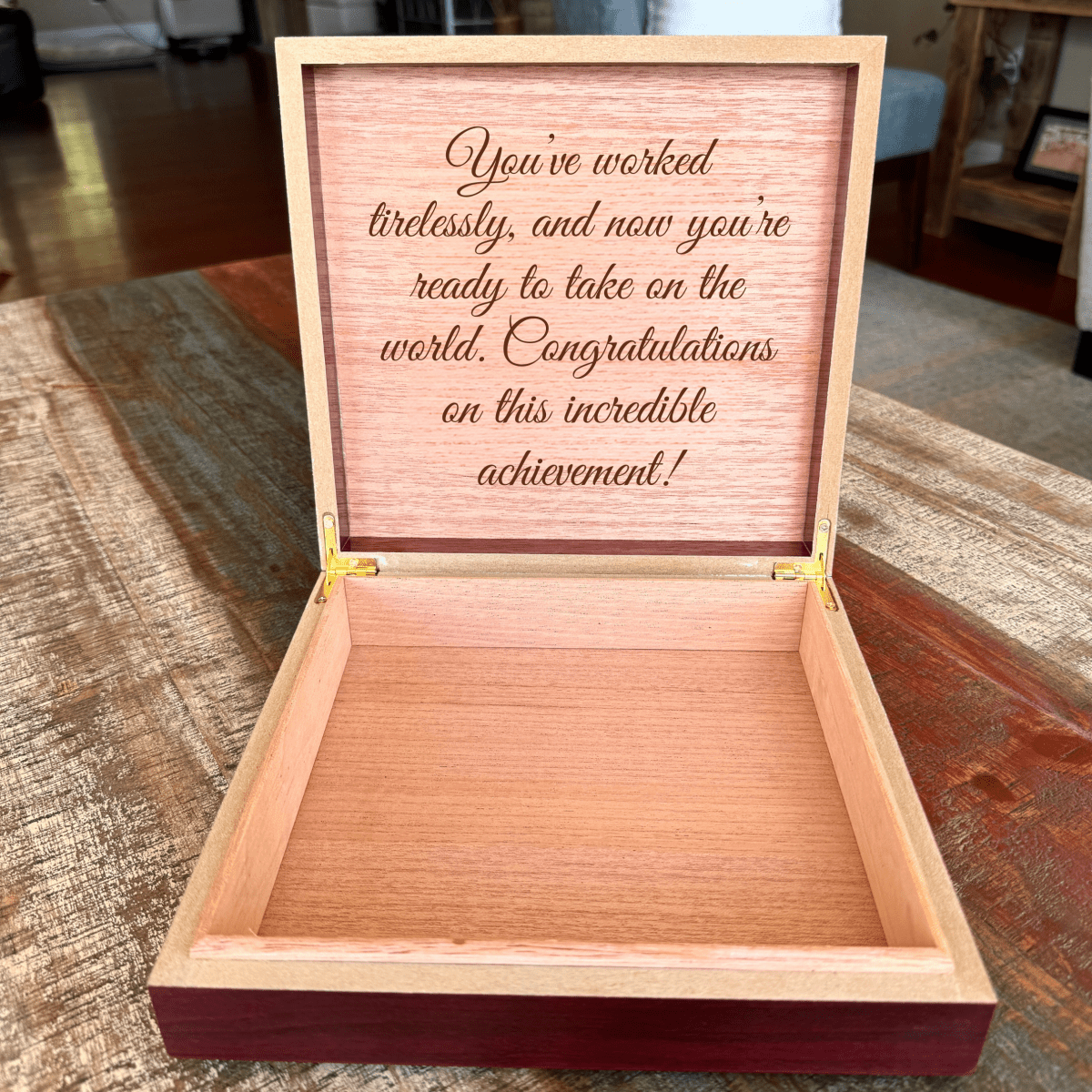 Unique Personalized The PhD Milestone Keepsake Box Customized Gifts for Men by Groovy Guy