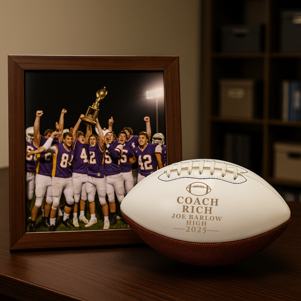 Personalized Football Coach Keepsake Ball