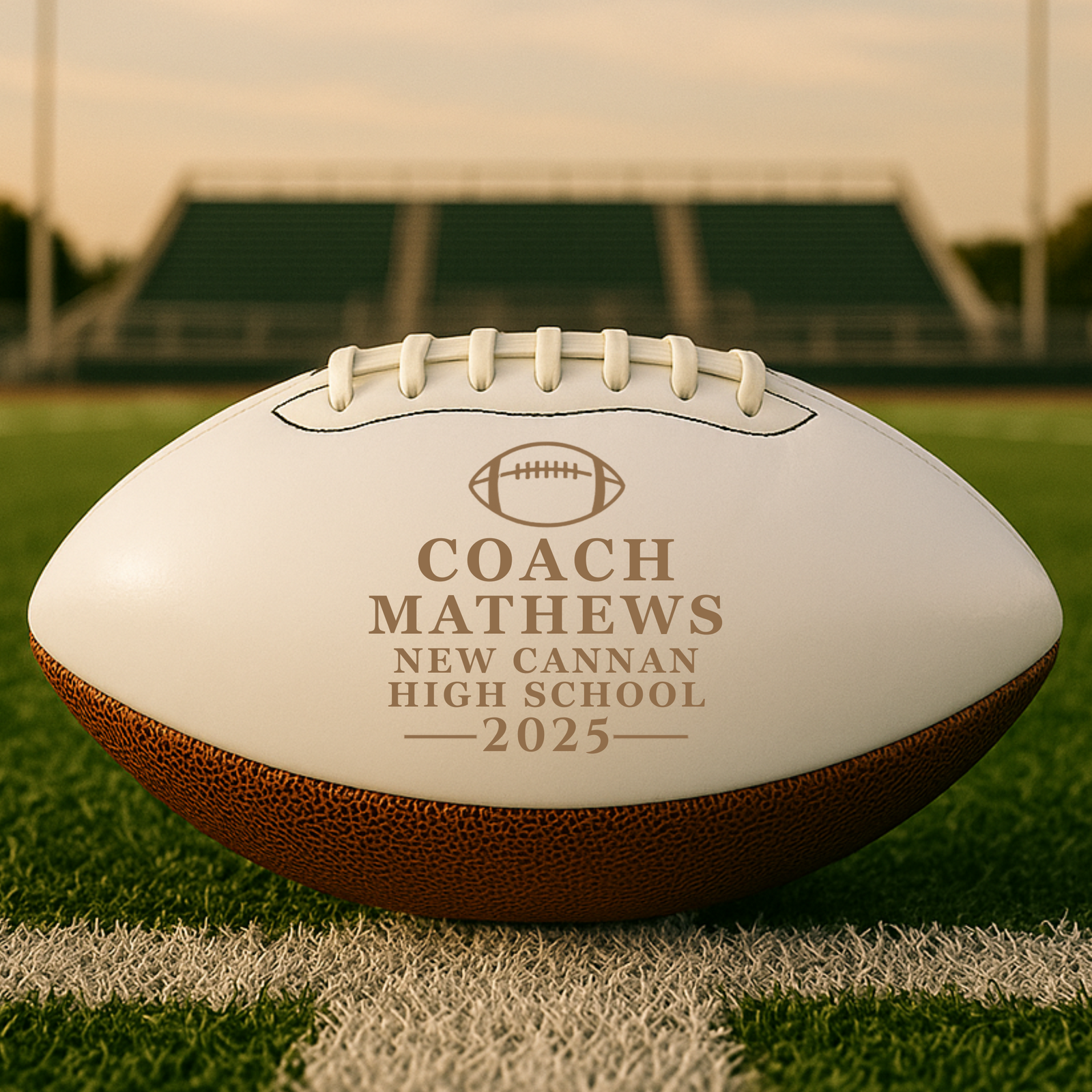 Personalized Football Coach Keepsake Ball