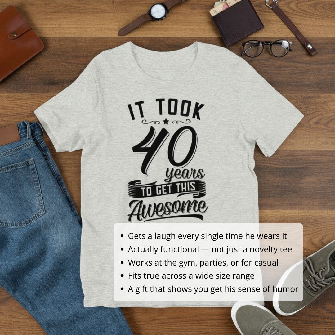 40th Birthday Shirt White / S