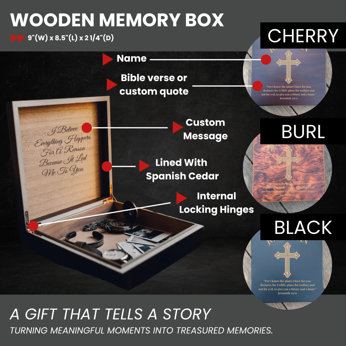 Unique Personalized Faithful Christian Keepsake Box Customized Gifts for Men by Groovy Guy
