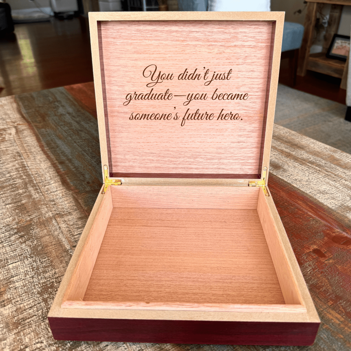 Unique Personalized Faithful Christian Keepsake Box Customized Gifts for Men by Groovy Guy