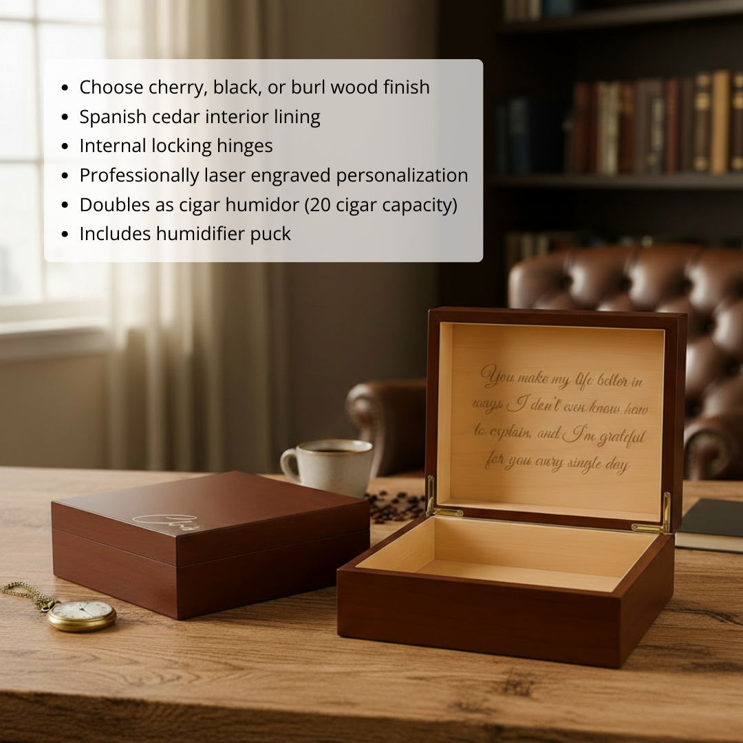 Personalized Gift Box Set | Custom Engraved 4-Piece Set - Groovy Guy Gifts