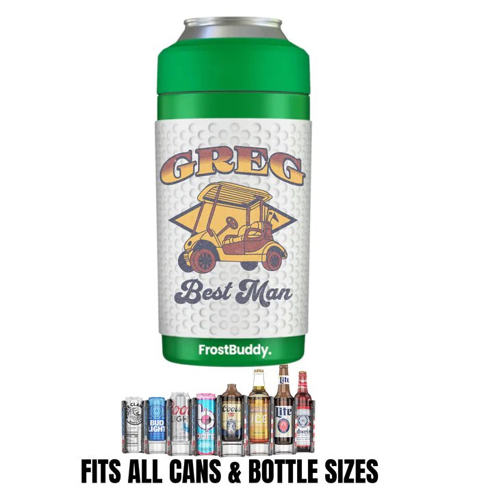 Unique Personalized Versatile Wedding Golf Koozie Customized Golf Gifts for Men by Groovy Guy