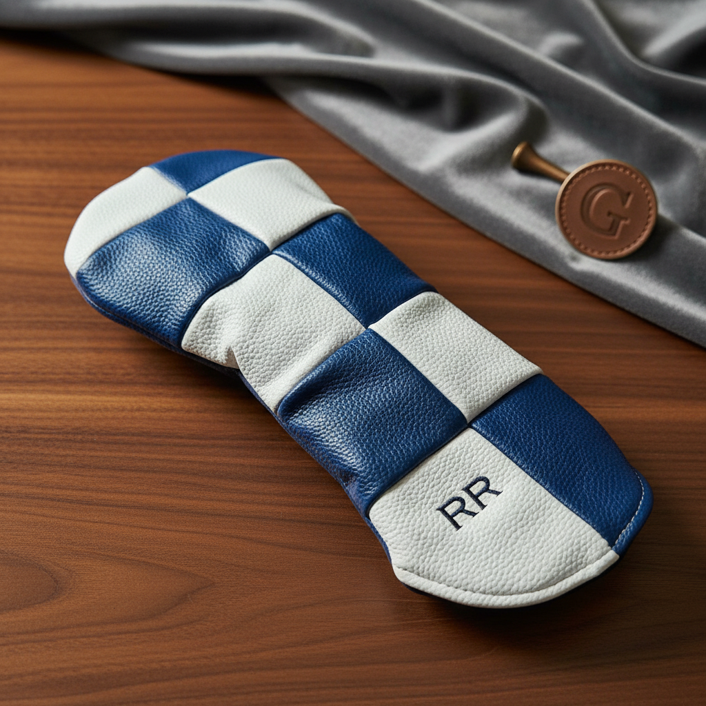 Checkerboard Personalized Golf Driver Head Cover