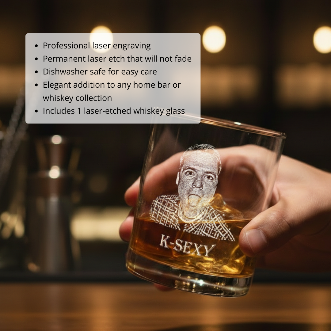 Low Ball Looker Custom Whiskey Glass