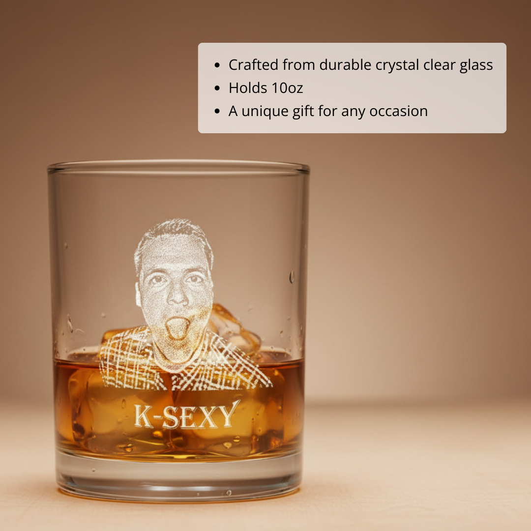 Low Ball Looker Custom Whiskey Glass