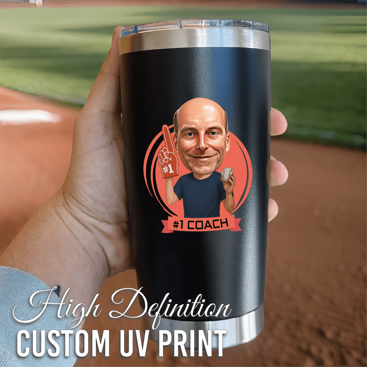 Unique Personalized All - Star Coach Tumbler Customized Gifts for Men by Groovy Guy