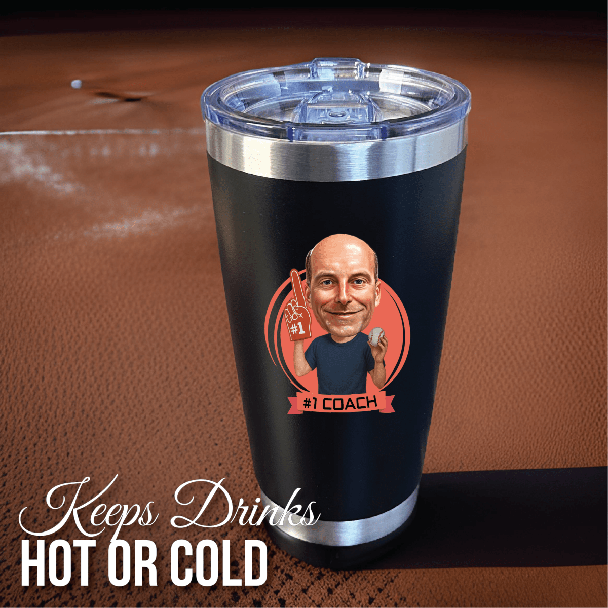 Unique Personalized All - Star Coach Tumbler Customized Gifts for Men by Groovy Guy