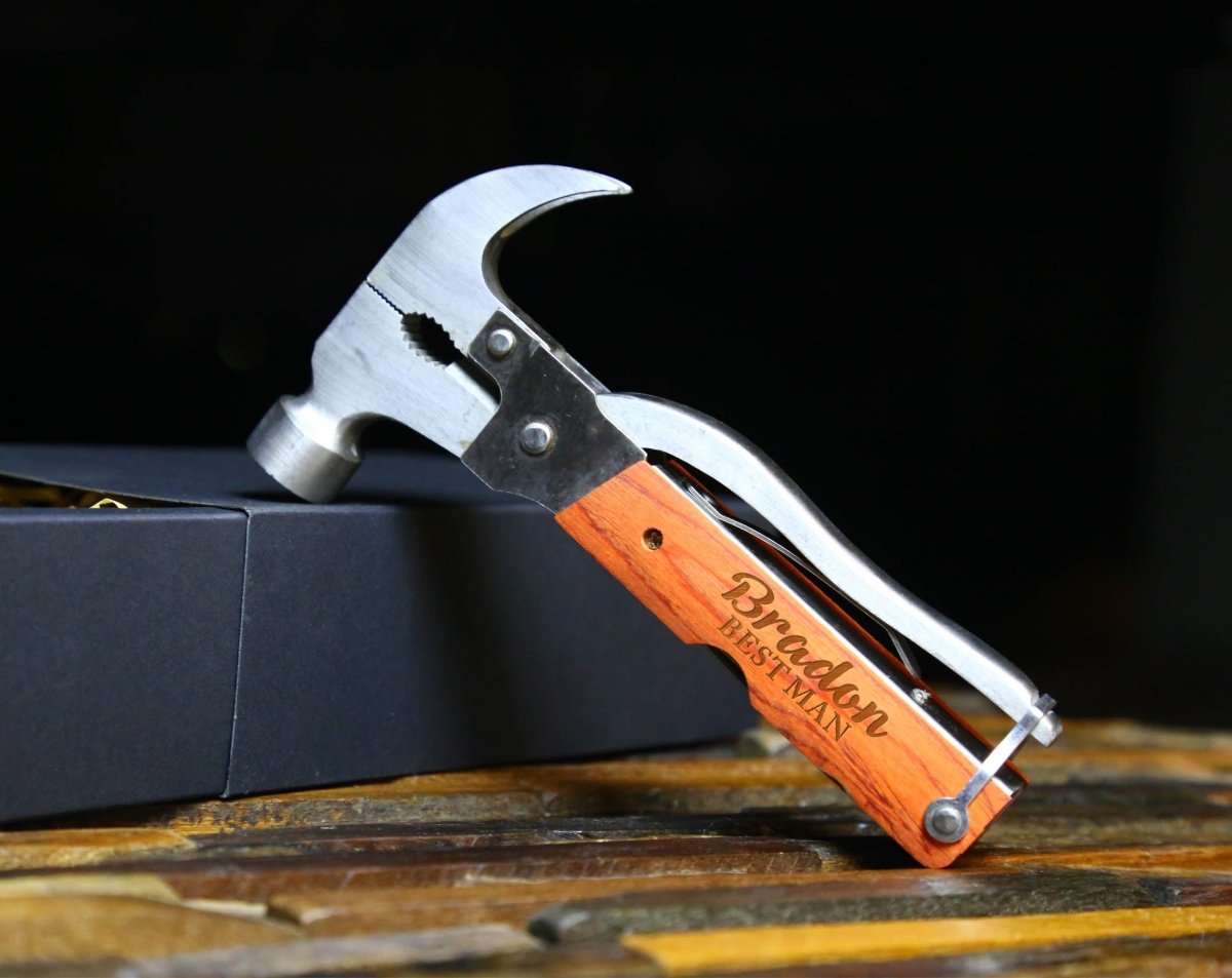 Unique Personalized It's Hammer Time Customized Knife Gifts for Men by Groovy Guy