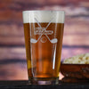 Personalized Golf Lover Pint Glass: