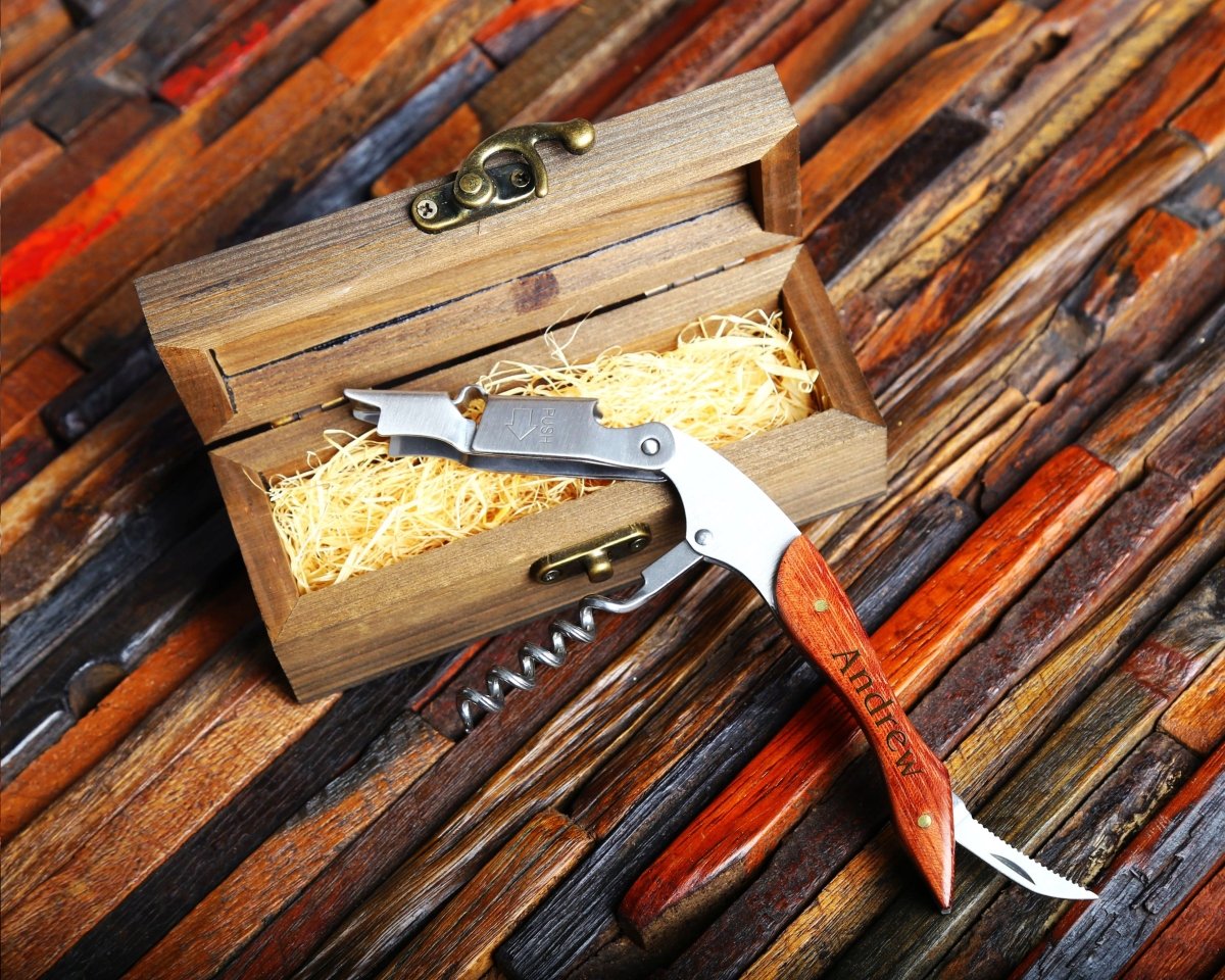 Unique Personalized Custom Wine Opener Customized wine Gifts for Men by Groovy Guy