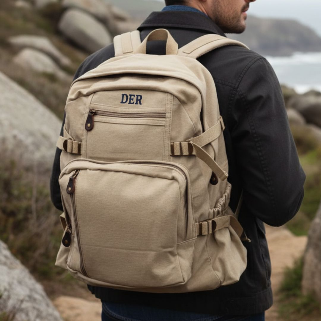 Voyager Personalized Canvas Backpack