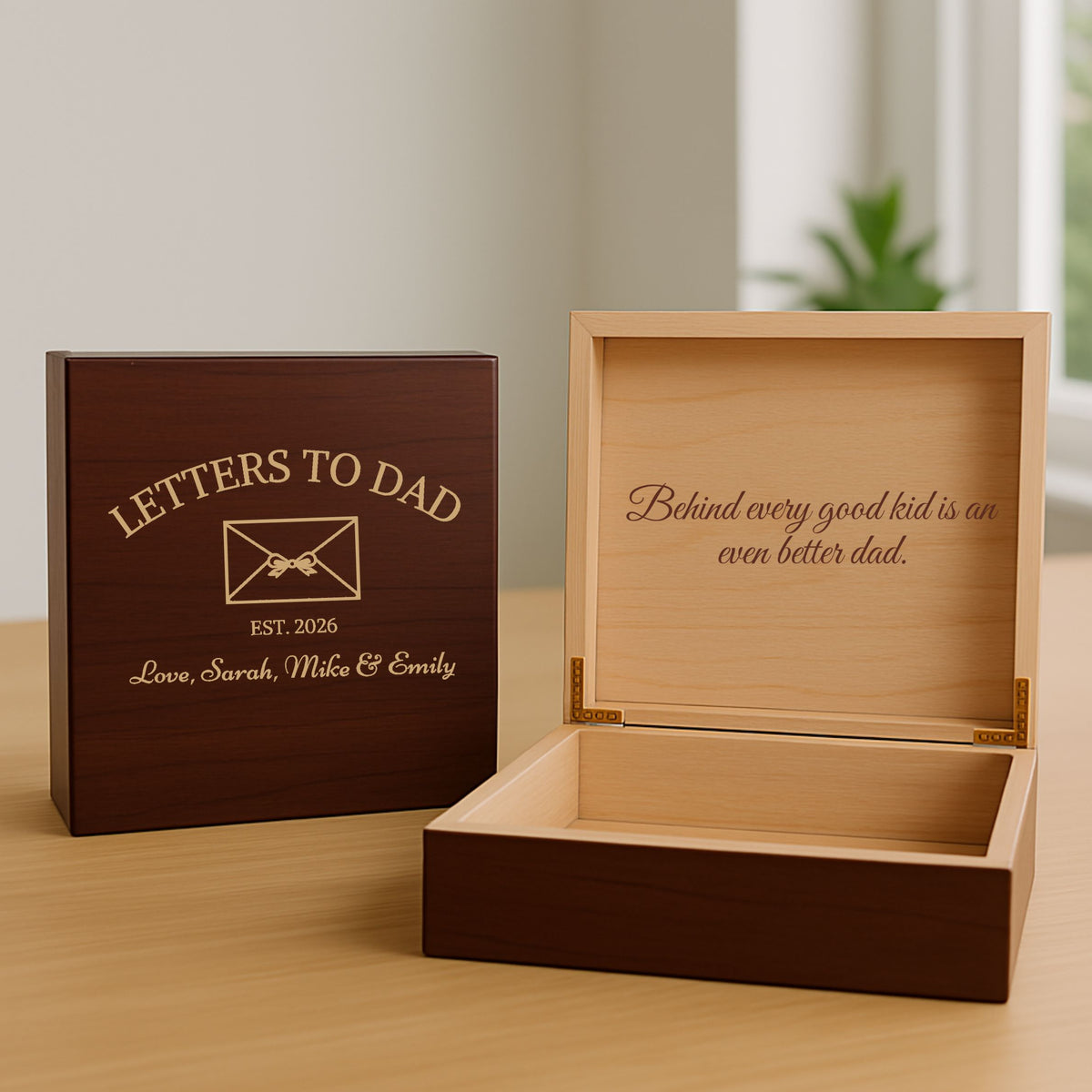 Letters to Dad Keepsake Box gift for dad on father's day