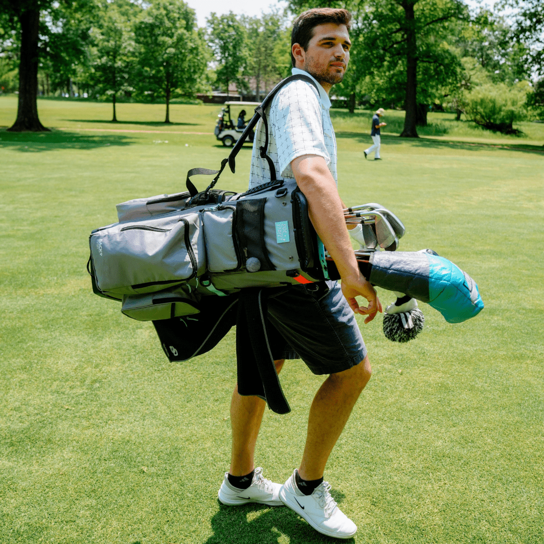 Unique Personalized The Back9 Golf Backpack Customized Golf Bags Gifts for Men by Groovy Guy