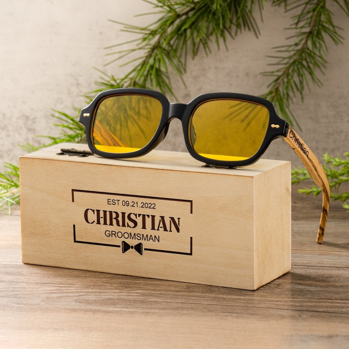 Unique Personalized Ray - Blockers Customized Sunglasses Gifts for Men by Groovy Guy