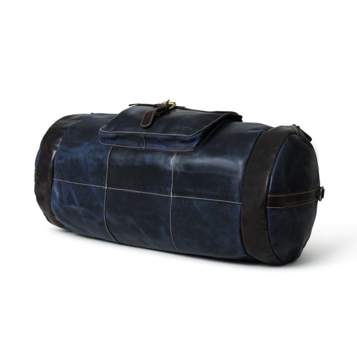 Unique Personalized Blue Premium Duffle Customized Duffel Bags Gifts for Men by Groovy Guy