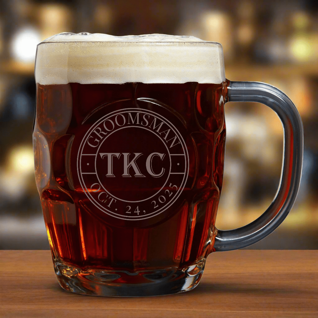 Unique Personalized Wedding Party Beer Mug Customized Beer Glasses Gifts for Men by Groovy Guy
