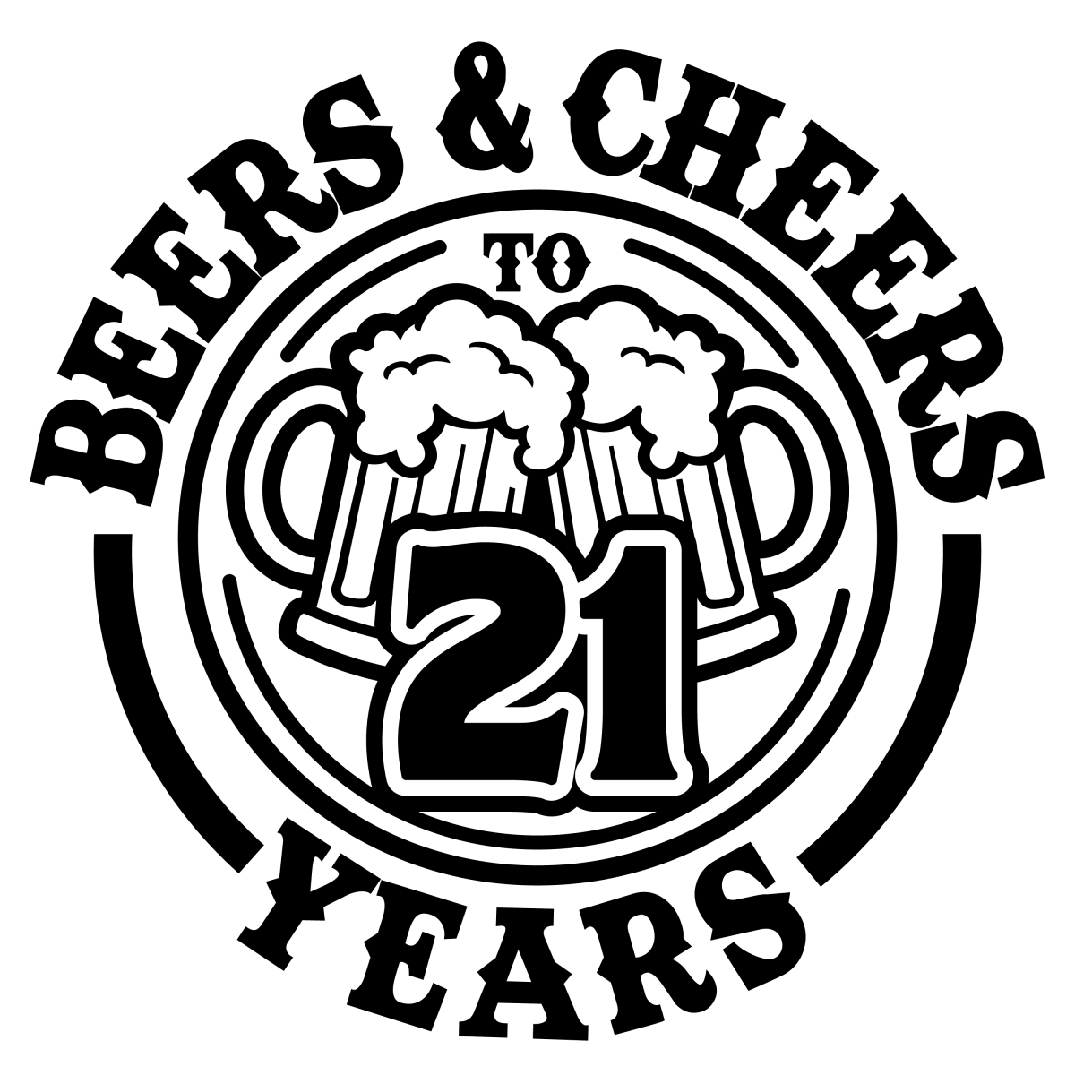 Unique Personalized Cheers to 21 Pint Glass Customized Gifts for Men by Groovy Guy