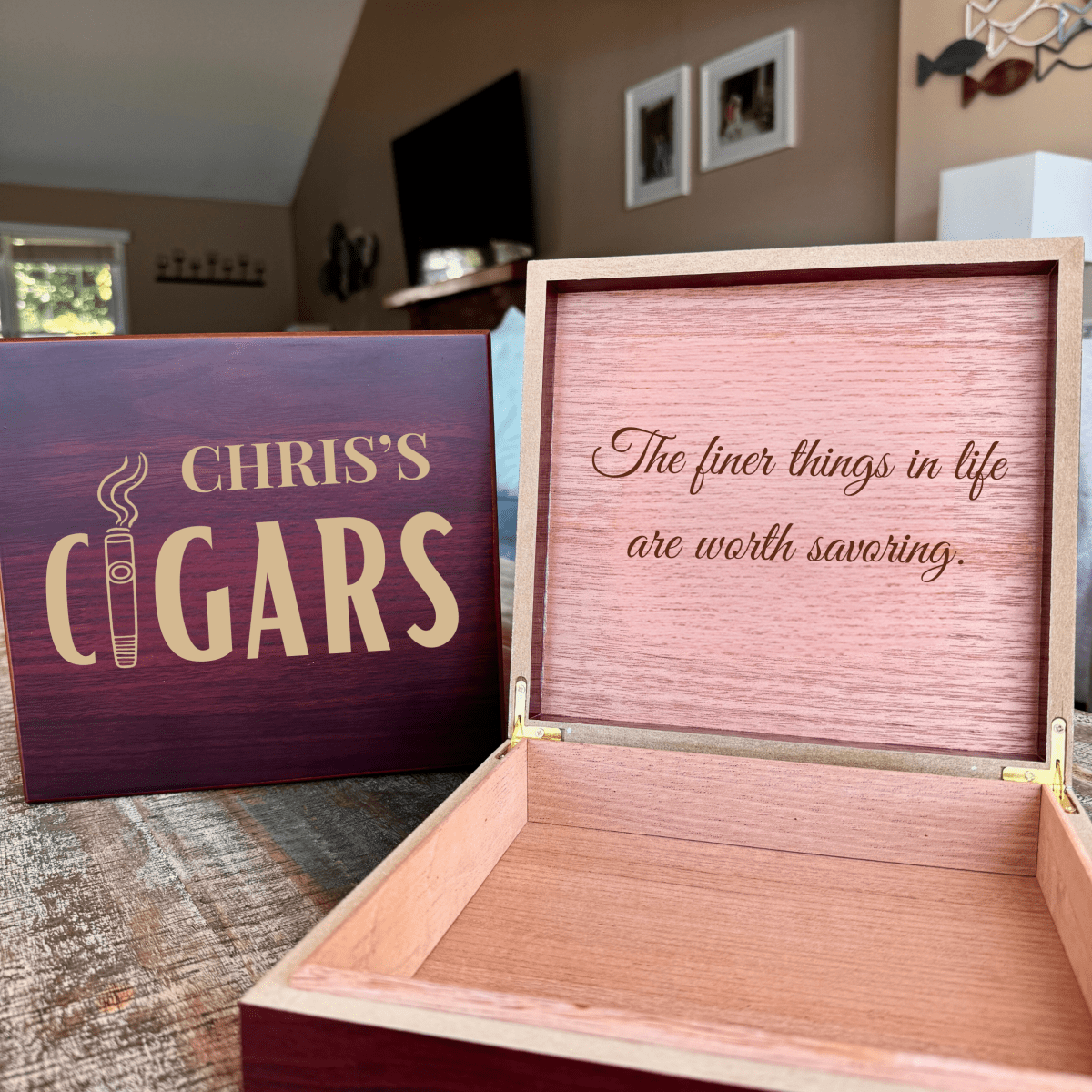 Unique Personalized The Legacy Cigar Box Customized Gifts for Men by Groovy Guy