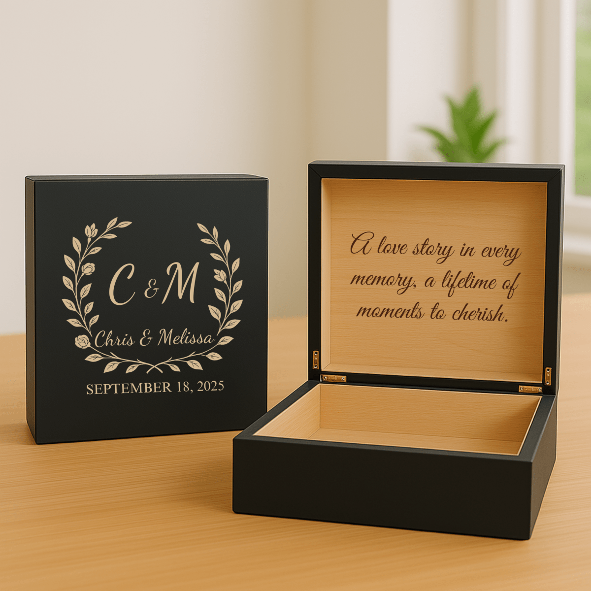 Unique Personalized Personalized Wedding Keepsake Box Customized Gifts for Men by Groovy Guy