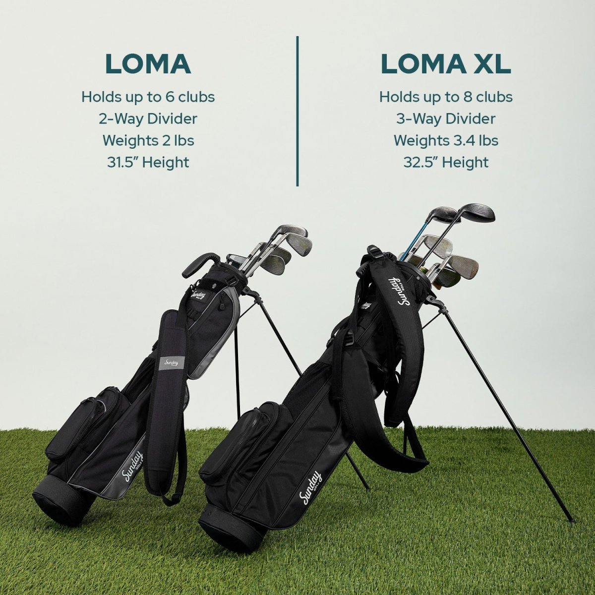 Unique Personalized LOMA XL | Seafoam Carry Bag Customized Golf Bag XL Gifts for Men by Groovy Guy