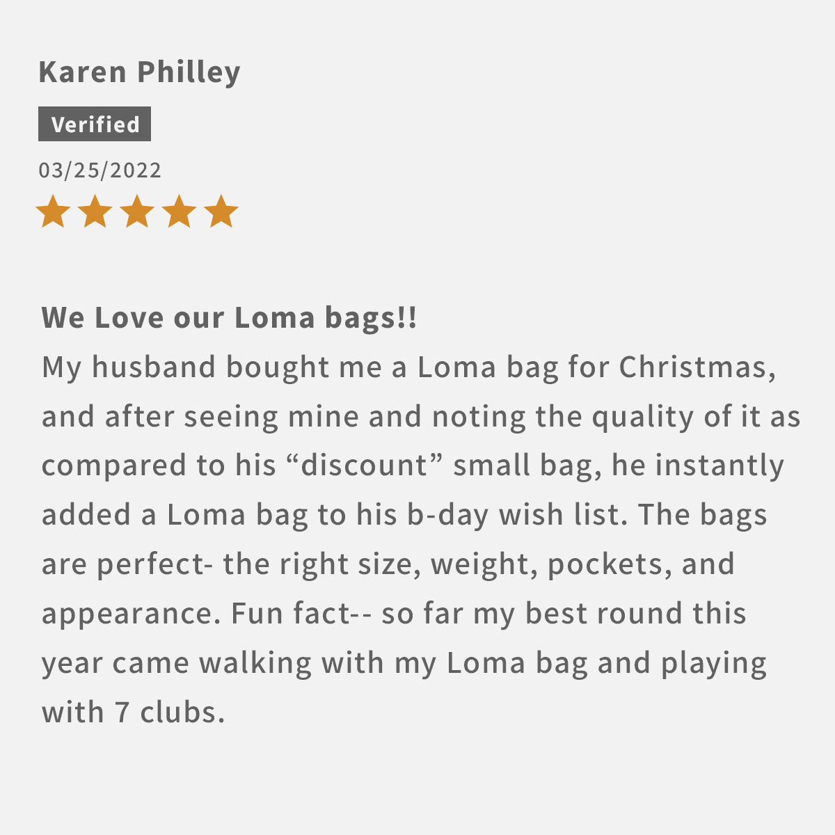 Unique Personalized THE LOMA | Toasted Almond Par 3 Bag Customized Golf Bag Gifts for Men by Groovy Guy