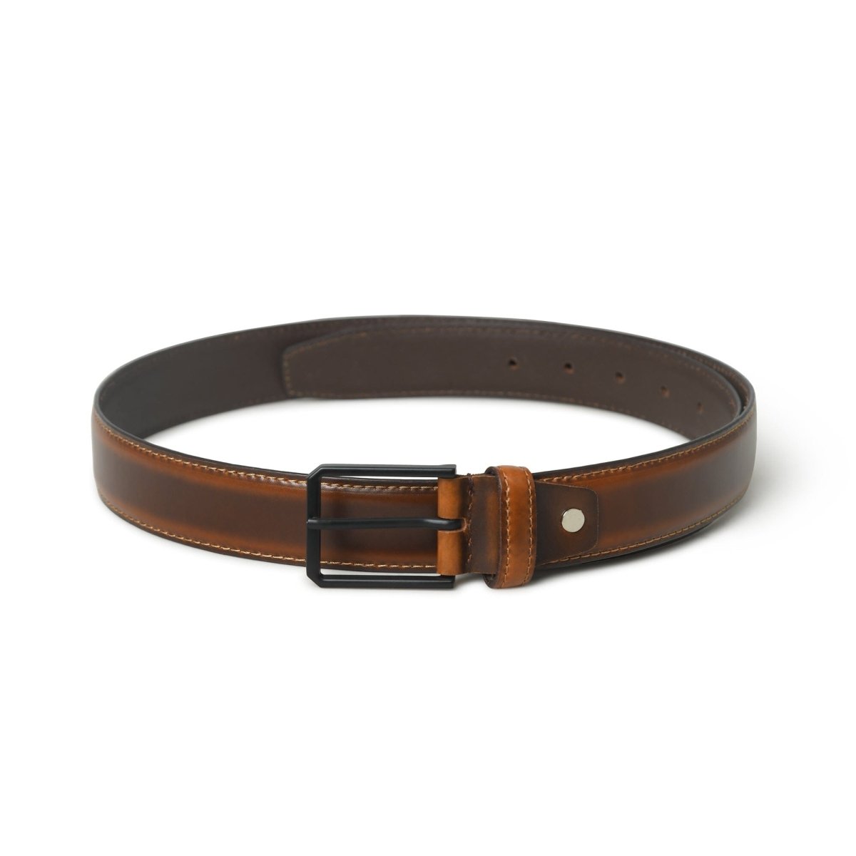 Unique Personalized Cooper Caramel Leather Belt Customized Leather Belts Gifts for Men by Groovy Guy