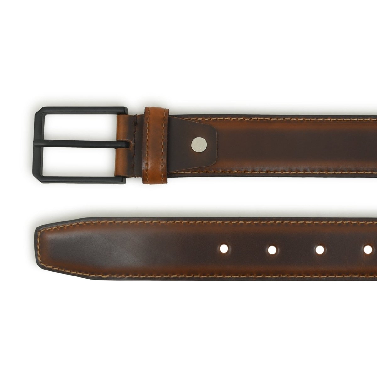 Unique Personalized Cooper Caramel Leather Belt Customized Leather Belts Gifts for Men by Groovy Guy