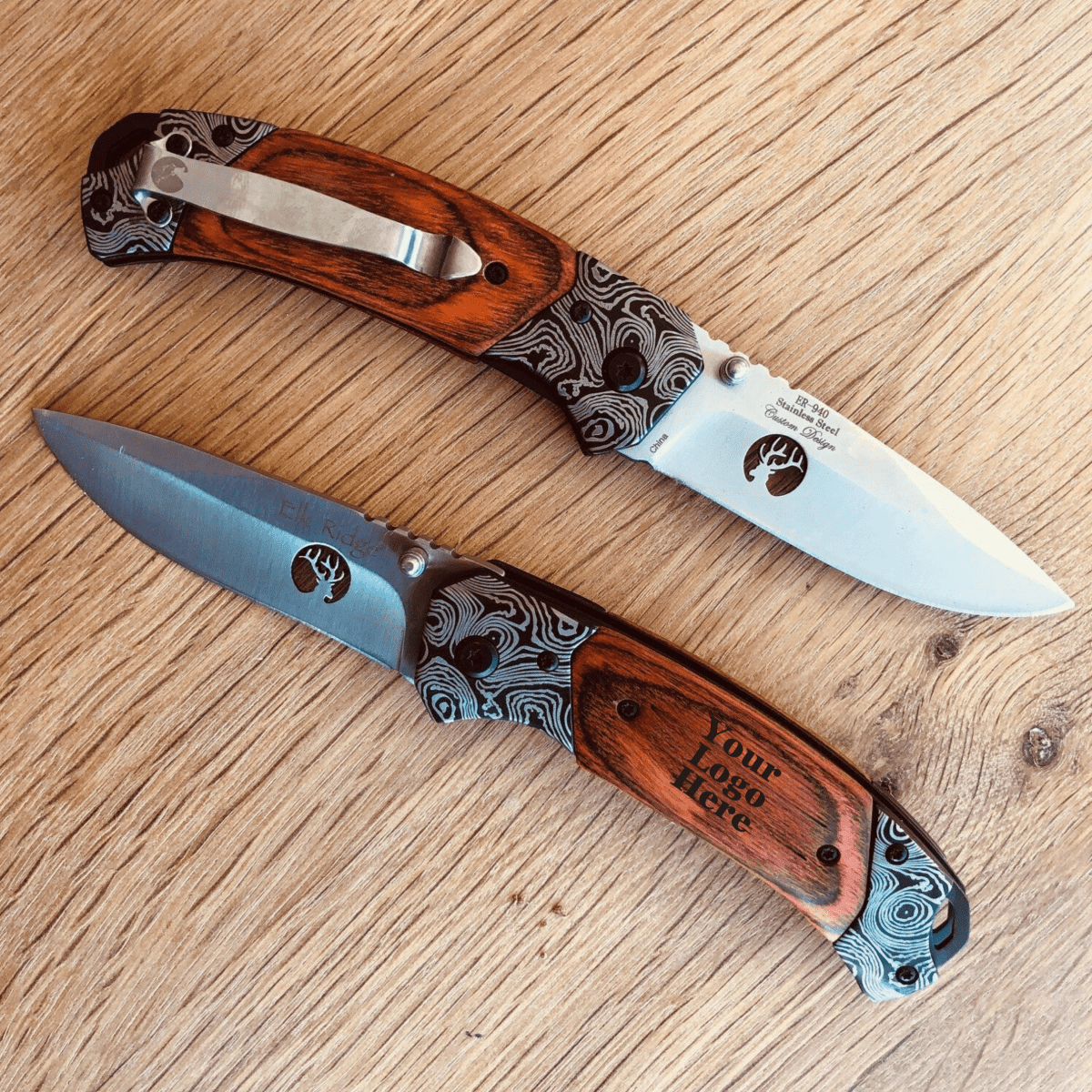 Unique Personalized Custom Logo Steely Eye Customized Knife Gifts for Men by Groovy Guy