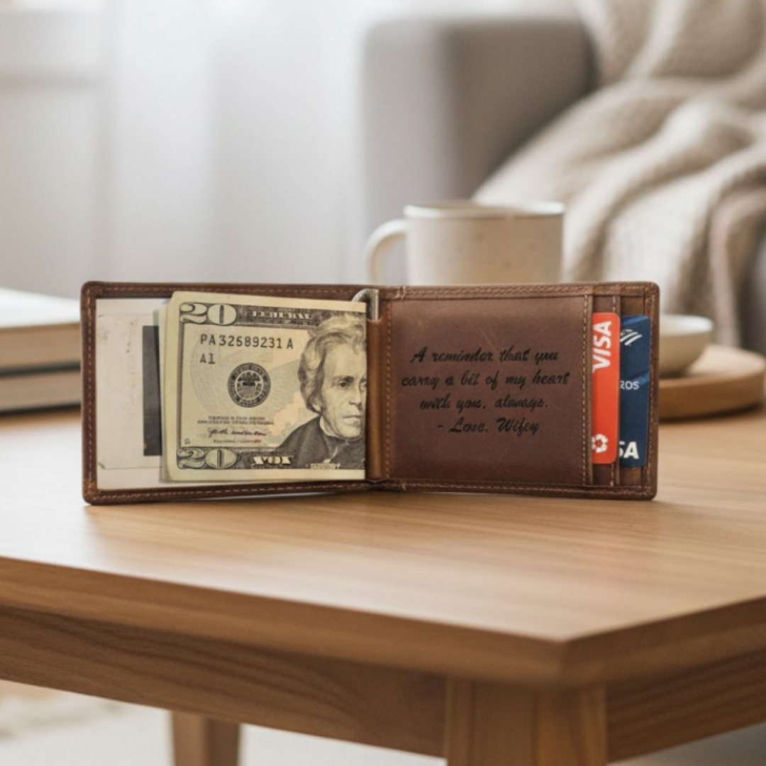 Sentimental Personalized Leather Wallet