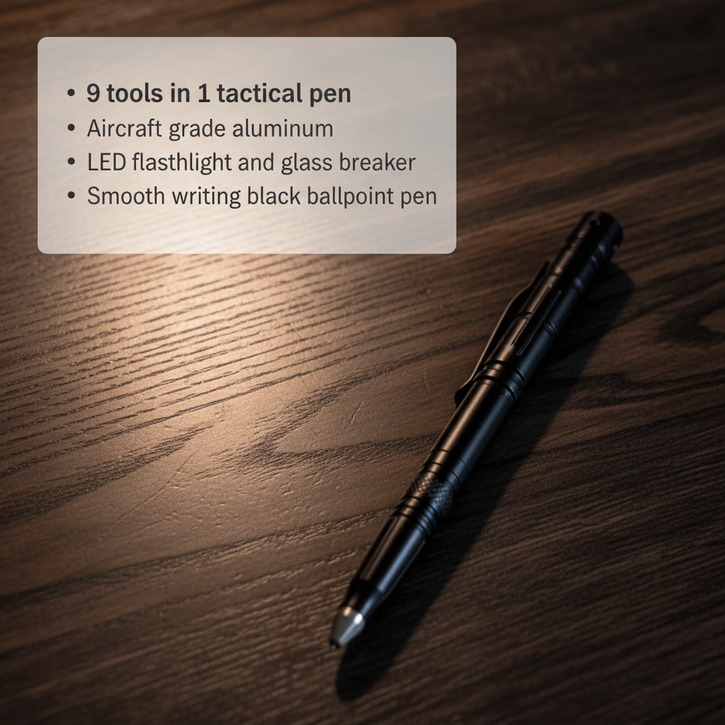 Tactical Pen Multi-Tool | 9-in-1 Personalized EDC Pen