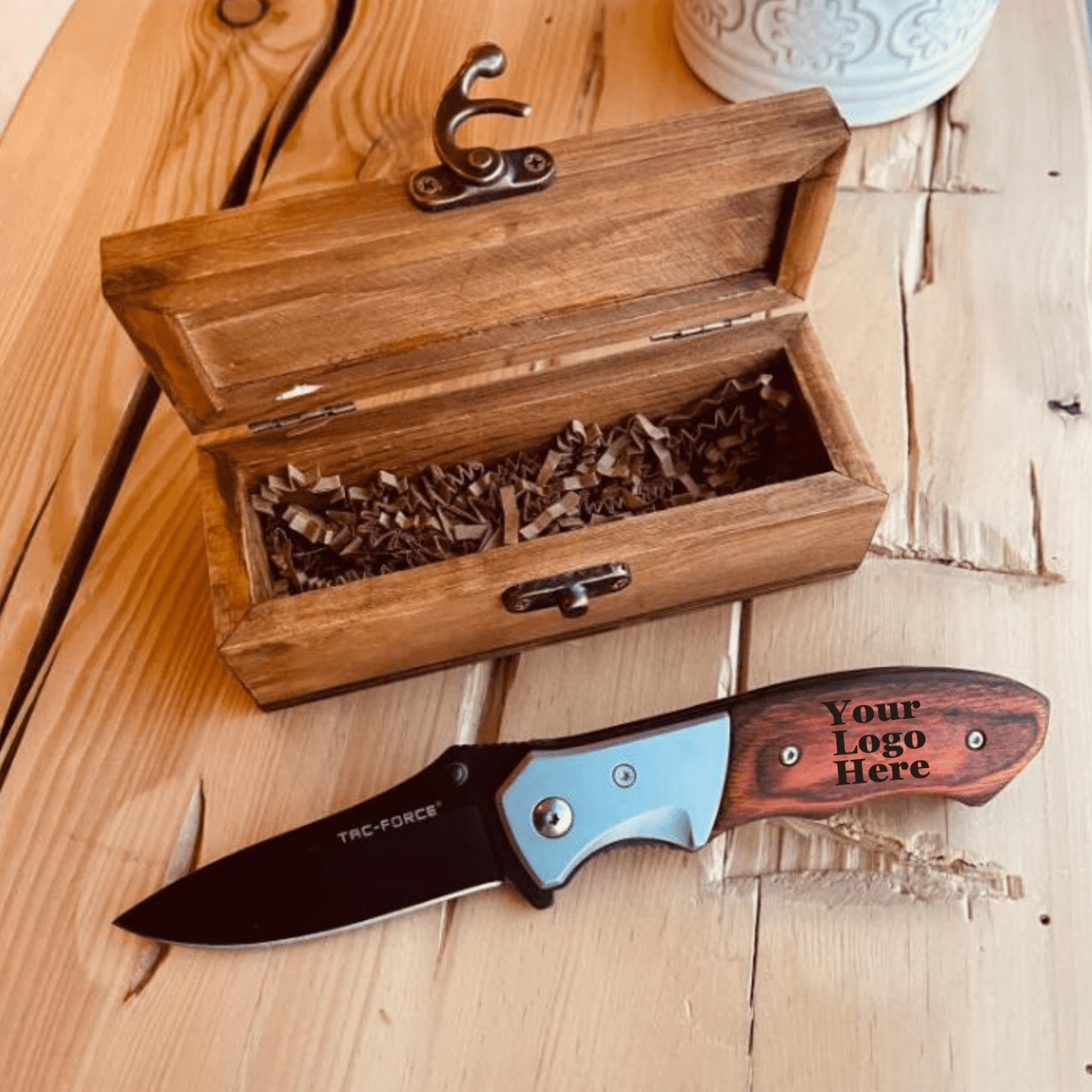 Unique Personalized Custom Logo Wolf Pack Customized Knife Gifts for Men by Groovy Guy