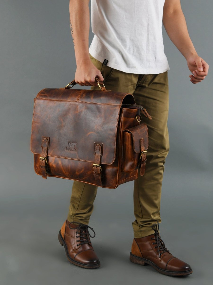 Unique Personalized Dakota Rugged Briefcase Messenger Customized Gifts for Men by Groovy Guy