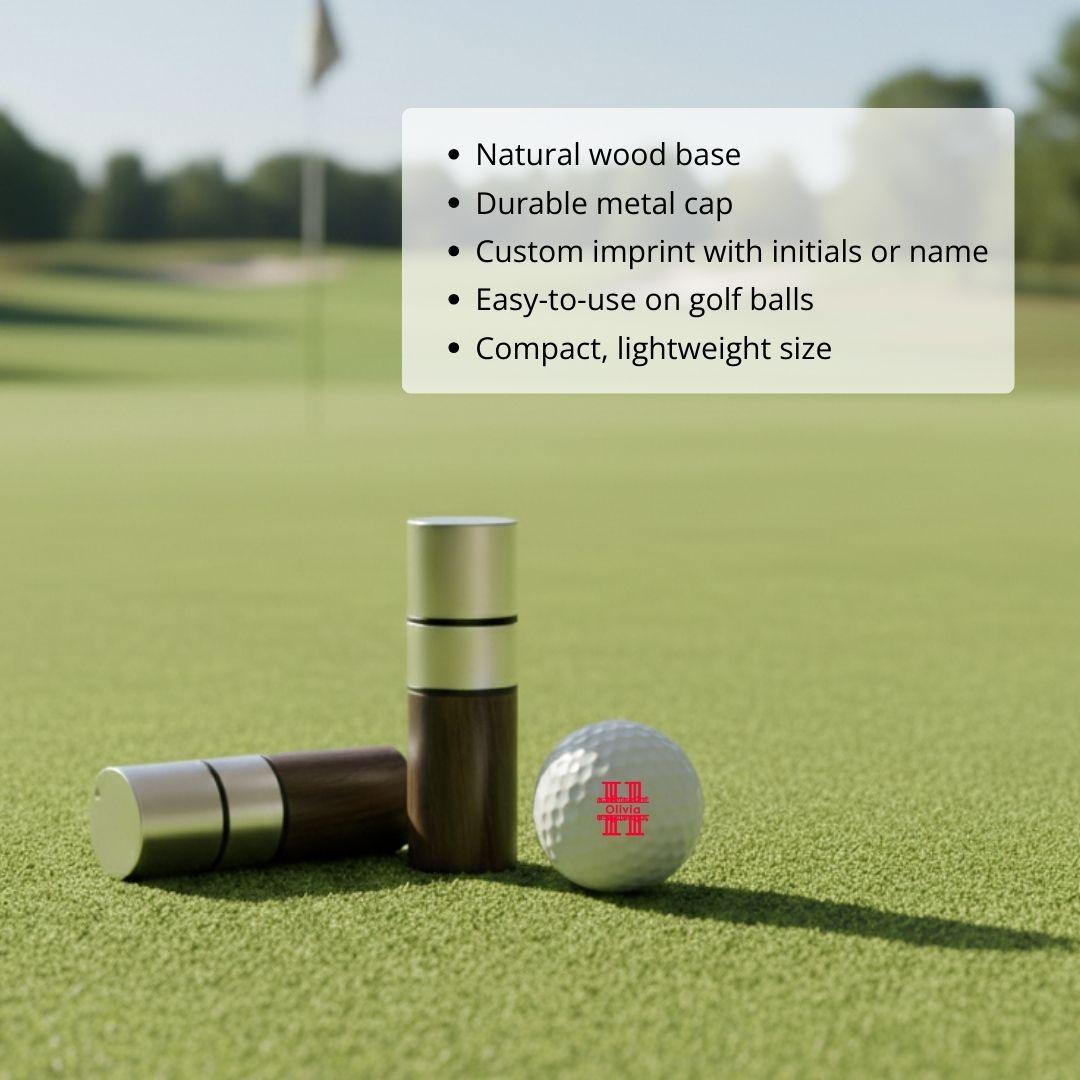 Personalized Wooden Golf Ball Stamp